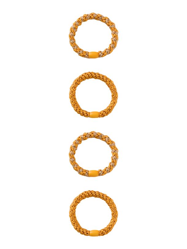 Product PACK 4 GOMITAS DE PELO ARISE - Blazing Orange Pack:W. BLAZING ORANGE W. GOLD LUREX - Image 2