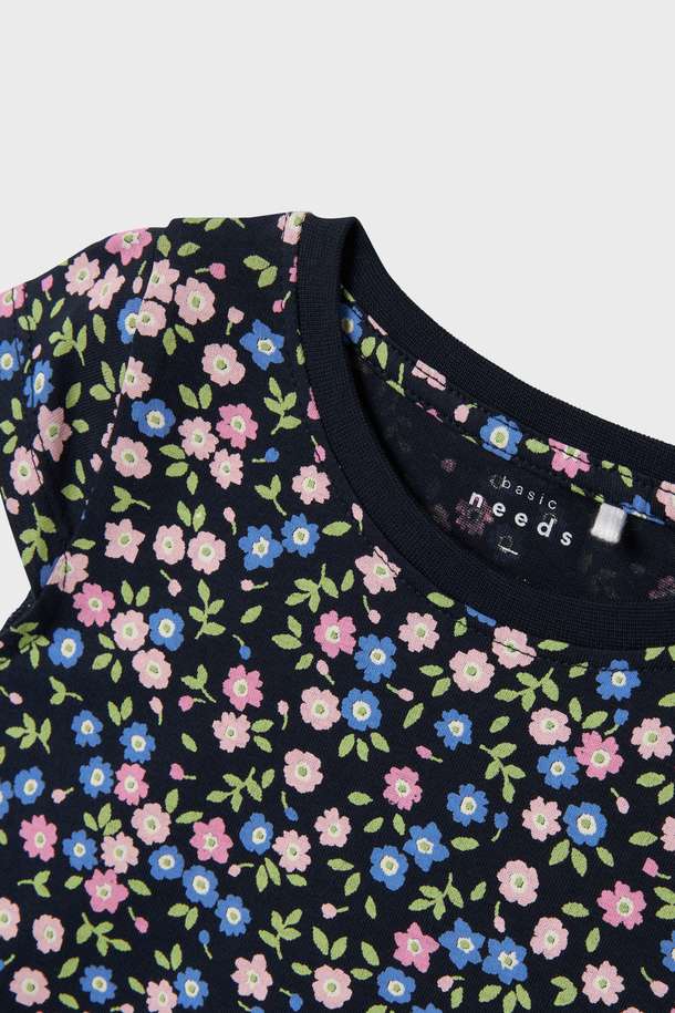 Product VESTIDO VIGGA - Dark Sapphire AOP:SMALL FLOWERS - Image 2