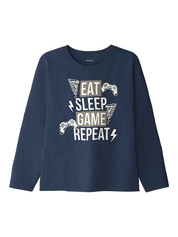 Product CAMISETA VICTOR-Insignia Blue Print:Eat Game - Image 2
