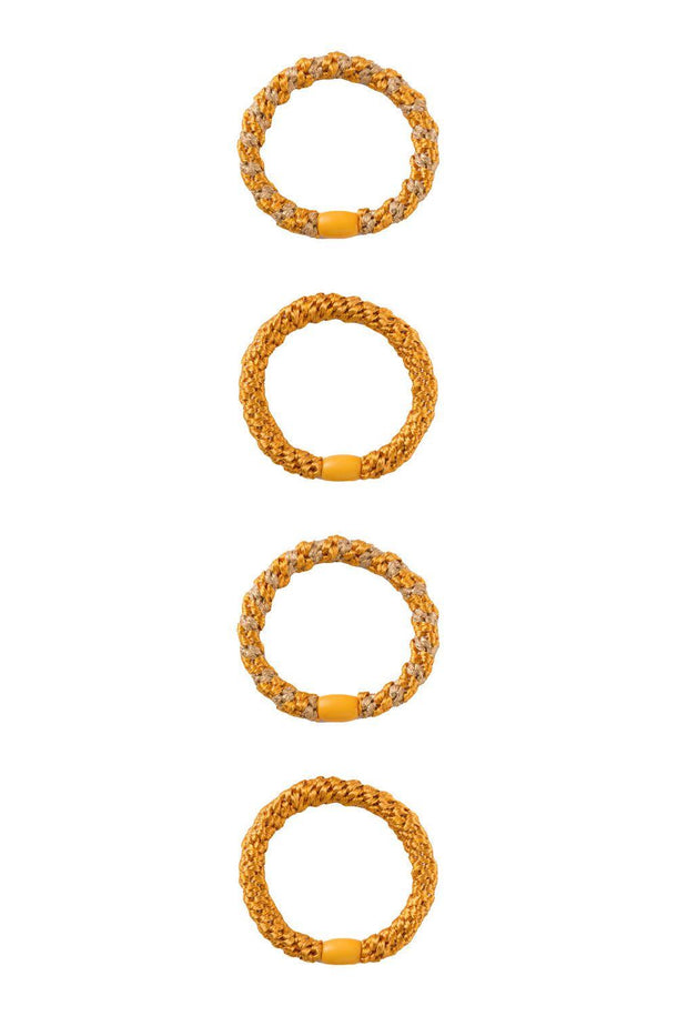 Product PACK 4 GOMITAS DE PELO ARISE - Blazing Orange Pack:W. BLAZING ORANGE W. GOLD LUREX - Image 1