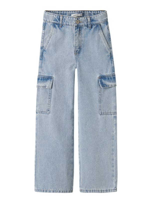 Product JEAN ROSE CARGO - Light Blue Bleached Denim - Image 4