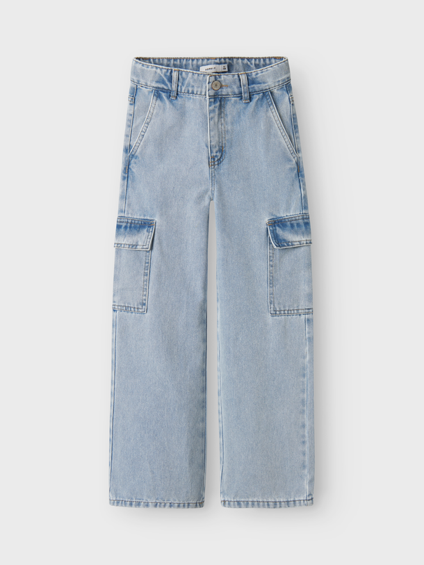 Product JEAN ROSE CARGO - Light Blue Bleached Denim - Image 1