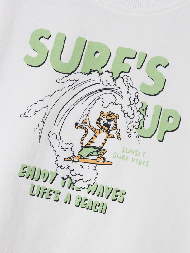 Product CAMISETA VAGNO - Bright White Print:Tiger surf - Image 2
