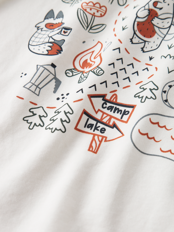 Product CAMISETA MANGA LARGA LUX-Cloud Dancer Print:Map - Image 2