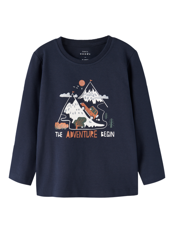 Product CAMISETA MANGA LARGA LUX-Navy Blazer Print:Begin - Image 3