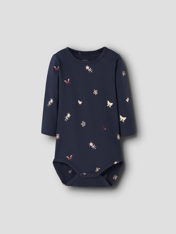 Product BODY DORA-Navy Blazer AOP:Flowers and hearts - Image 1