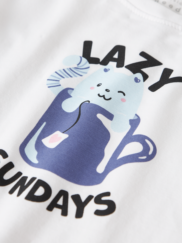 Product CAMISETA VIX-Bright White Print:Cat Cup - Image 2