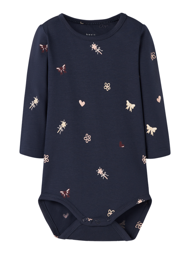 Product BODY DORA-Navy Blazer AOP:Flowers and hearts - Image 3