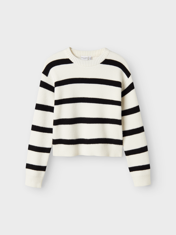 Product BUZO TEJIDO VAINILLA-Cloud Dancer Stripes:W. BLACK STRIPES - Image 1