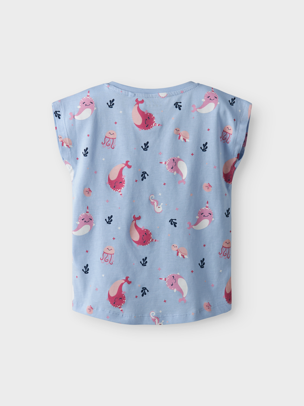 Product VESTIDO VIGGA CAPSL - Chambray Blue AOP:Whales - Image 3