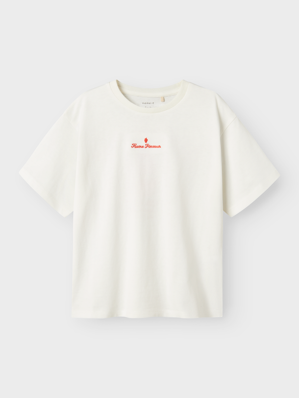 Product CAMISETA RENATA-Cloud Dancer Print:Red alert - Image 1