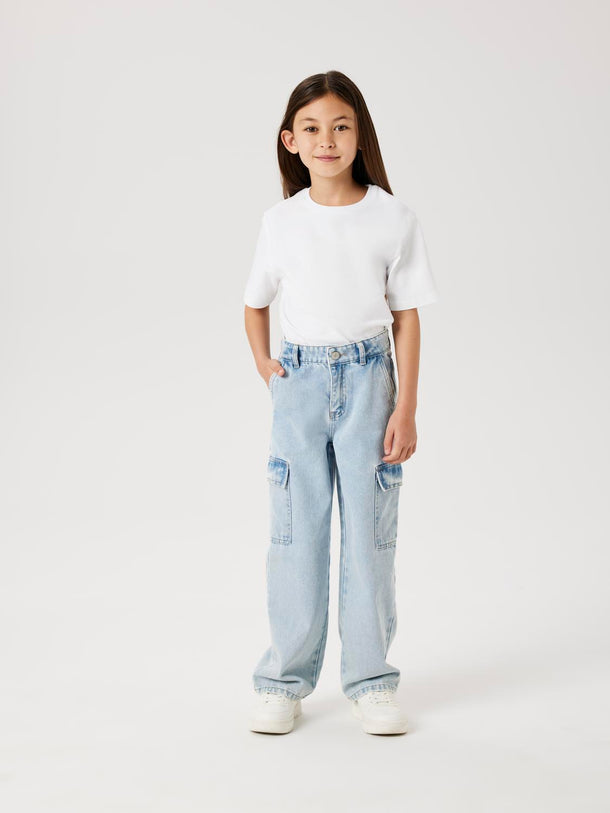 Product JEAN ROSE CARGO - Light Blue Bleached Denim - Image 3