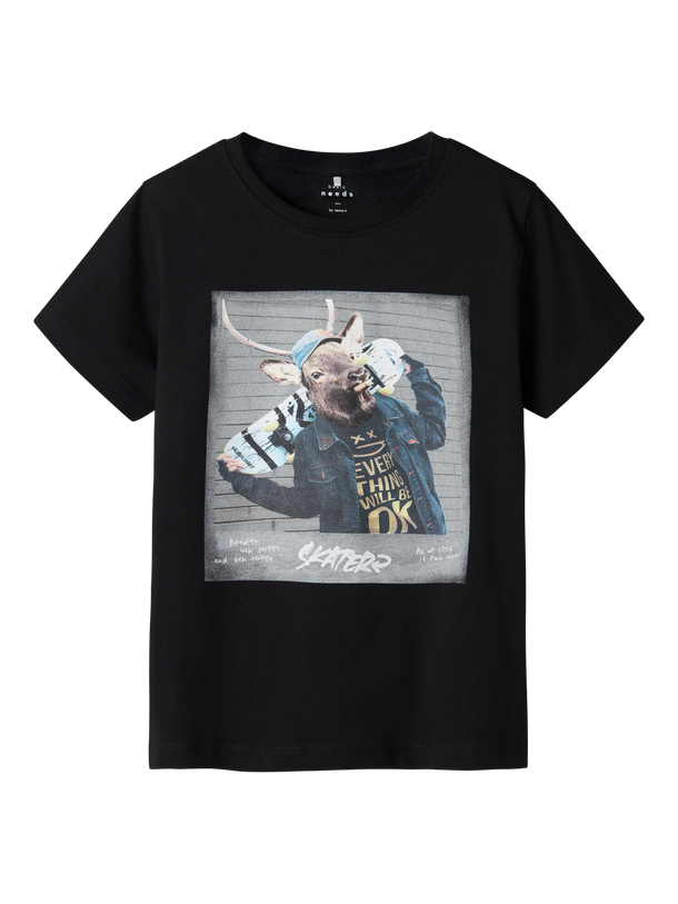 Product CAMISETA VOTO - Black Print:Deer - Image 1