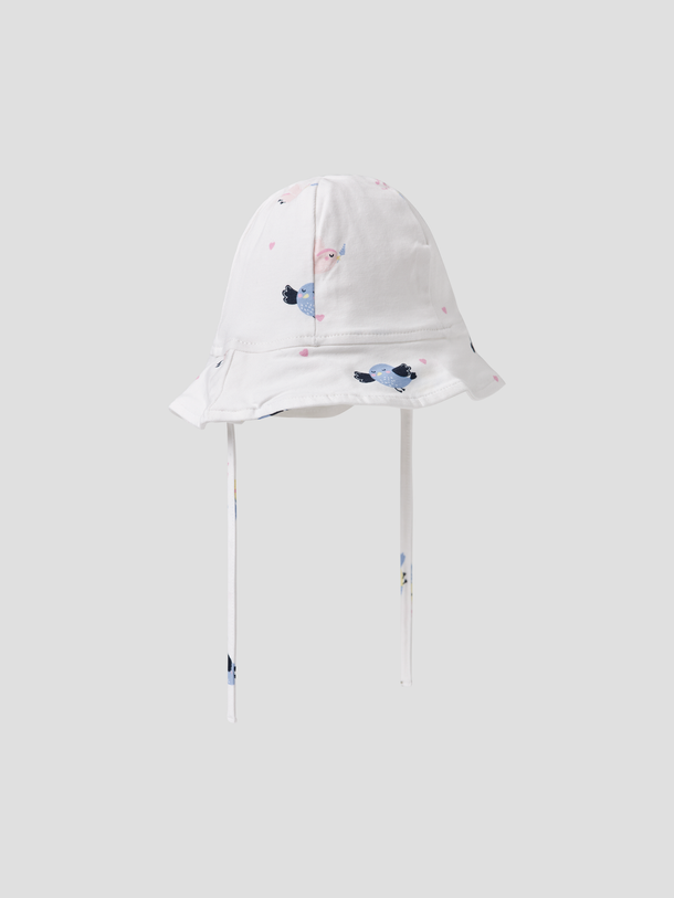 Product GORRO ANDORA-Bright White AOP:Birds - Image 3