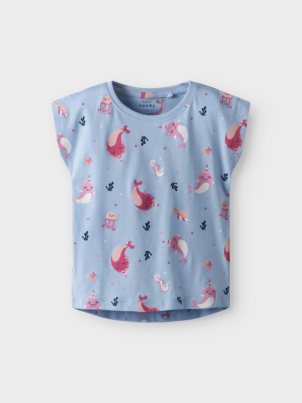 Product VESTIDO VIGGA CAPSL - Chambray Blue AOP:Whales - Image 4