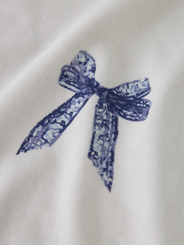 Product CAMISETA VEEN-Bright White Print:Lace Bow - Image 2