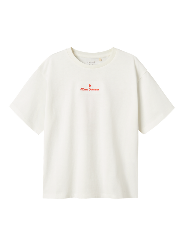 Product CAMISETA RENATA-Cloud Dancer Print:Red alert - Image 4